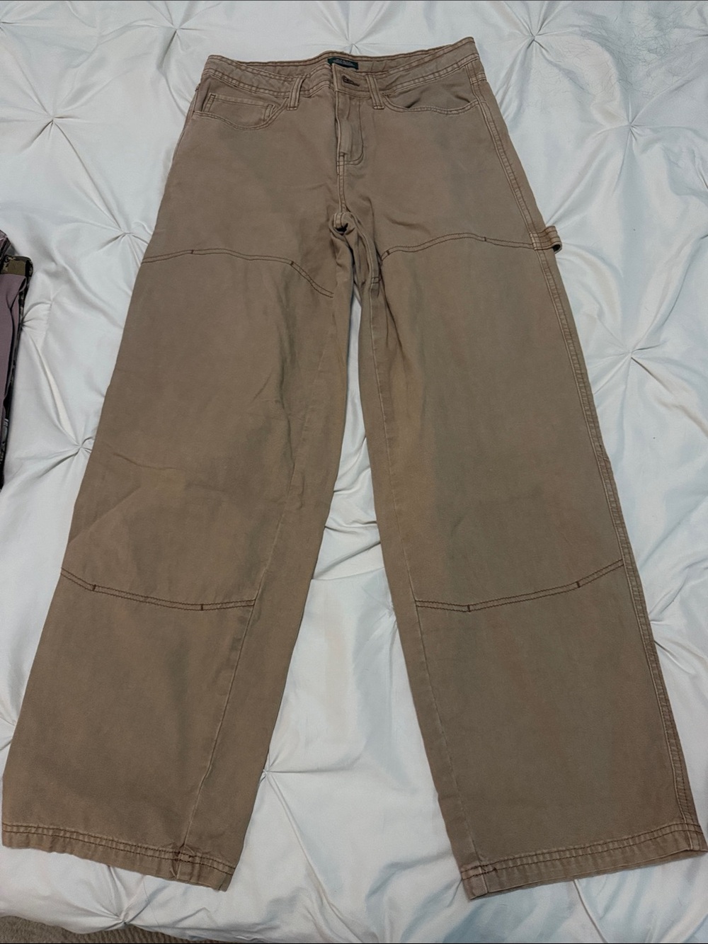 Wide-Leg Workstyle Pants in Brown
